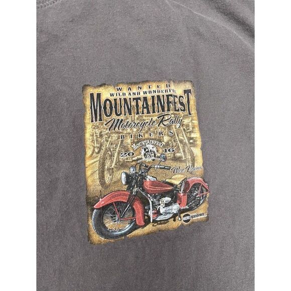 Mountainfest Bikers 2016 Motorcycle Rally West Virginia T-shirt Men XL Gray - Picture 4 of 7